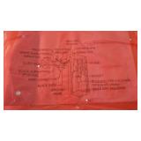 River of Goods Green Stained Glass and Black Satin Rectangular 1-Light Outdoor Wall Sconce - 6.25" x 5.5" x 16.25"- Retail:$128.99