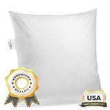 Sealed in Bag- ComfyDown 95% Feather 5% Down, Square Decorative Pillow Insert, Sham Stuffer. 23x23"