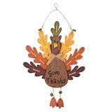Glitzhome Thanksgiving Wooden Turkey Decor