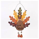 Glitzhome Thanksgiving Wooden Turkey Decor
