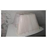 Lot of 2 Royal Designs Rectangle Hard Back Lamp Shades, Linen Eggshell, 10H×16W"