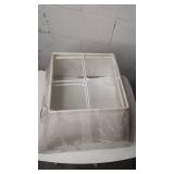 Lot of 2 Royal Designs Rectangle Hard Back Lamp Shades, Linen Eggshell, 10H×16W"