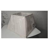 Lot of 2 Royal Designs Rectangle Hard Back Lamp Shades, Linen Eggshell, 10H×16W"