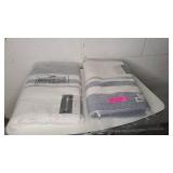 Lot of 2 Madison Park Spa Cotton Reversible Bath Rugs, 20×30"