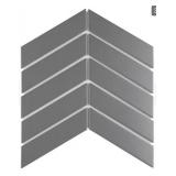 Lot of 7 Boxes = 70 Tiles Total- SomerTile 1.75 x 7-Inch Victorian Soho Chevron Matte Grey Porcelain Floor and Wall Tile