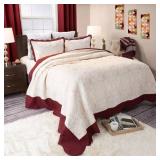 Windsor Home Juliette Embroidered 3-piece Quilt Set