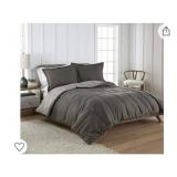 Gray reversible comforter - Queen