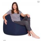 Bean Products Comfy Bean Small Cotton Bean Bag Chair | Filled w/ Polystyrene Beads