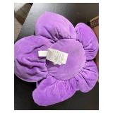 Purple and Teal Flower Pillow