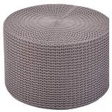 Amazon Basics Chunky-Knit Foam Floor Pouf Ottoman