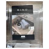 BINO Clear Plastic Storage Bin with Handles - Plastic Storage Bins for Kitchen, Cabinet, and Pantry Organization And Storage