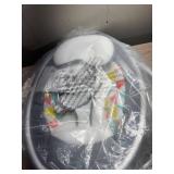 Dream On Me Zazu Cradling Swing in Grey and Pink