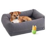 BarkBox Memory Foam Dog Bed, Crate Lounger, Dog Couch or Sofa Pet Bed