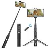 Ailun Selfie Stick Tripod, Extendable Aluminum, Bluetooth Wireless Remote, and 360 Rotation Stand Compatible with iPhone