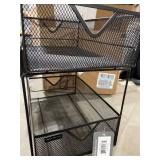 Mind Reader 2 Tier Metal Mesh Storage Baskets Organizer