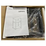 VASAGLE Tall Side Table, End Table with Storage Shelves