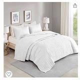 King - Comfort Spaces Kienna Quilt Set-Luxury Double Sided Stitching Design All Season, Lightweight, Coverlet Bedspread