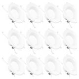 Sunco Lighting 12 Pack 5/6 Inch LED Recessed Downlight, Smooth Trim, Dimmable