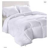 King - Utopia Bedding Down Alternative Comforter (King, White) - All Season Comforter - Plush Siliconized Fiberfill Duvet Insert - Box Stitched