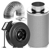 VIVOSUN Air Filtration Kit: 6 Inch 440 CFM Inline Fan, 6