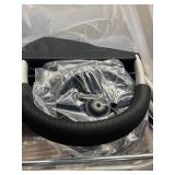 Black Shopping Grocery Foldable Cart, Big Capacity Grocery Foldable Cart with Extra Large Shopping Bag Laundry Utility Cart (2 Wheels)