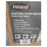 Hiland HIL-1500DI Variable Heat Tall Freestanding Electric Patio Heater, Black