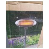 Hiland HIL-1500DI Variable Heat Tall Freestanding Electric Patio Heater, Black