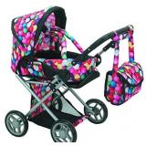 Mommy & Me 5 in 1 Deluxe Doll Pram Foldable Doll Stroller with Carrier