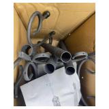 Southern Enterprises Scrolled Metal Coat Rack With Umbrella Stand, Black