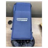 VIVOSUN Heavy Duty Folding Collapsible Wagon Utility Outdoor Camping Cart with Universal Wheels & Adjustable Handle, Blue