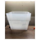 IRIS USA 54 Qt Clear Plastic Storage Box with Latches, 6 Pack