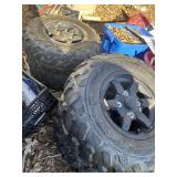set of ATV tires - removed from Kawasaki model unknown