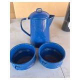 blue enamel ware