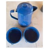 blue enamel ware