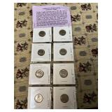 8 uncirculated Roosevelt dimes