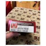 Hornady 22-250 REM 50 gr V-Max 20 cartridges ammo