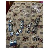 two Aztec-style necklace with earring sets