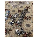 two Aztec-style necklace with earring sets