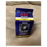125 rounds of CCI 22 WMR 40 gr ammo