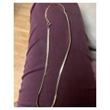 (7) gold colored chain necklaces