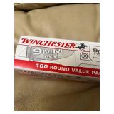 9 mm Luger 115 gr FMJ 100 round ammo