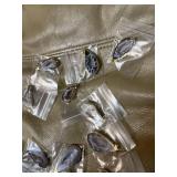 11 polished geode pendants