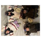 approx 20 Native American small porcelain dolls