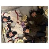 approx 20 Native American small porcelain dolls