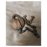 padlock with two keys