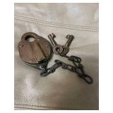 padlock with two keys