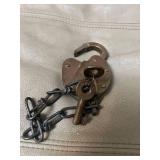 padlock with two keys