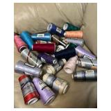 over 20 rolls SureLock thread for overlock machines - some open