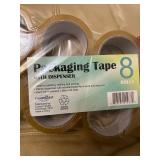 8 rolls of packaging tape and dispenser