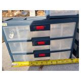 3 plastic storage bins